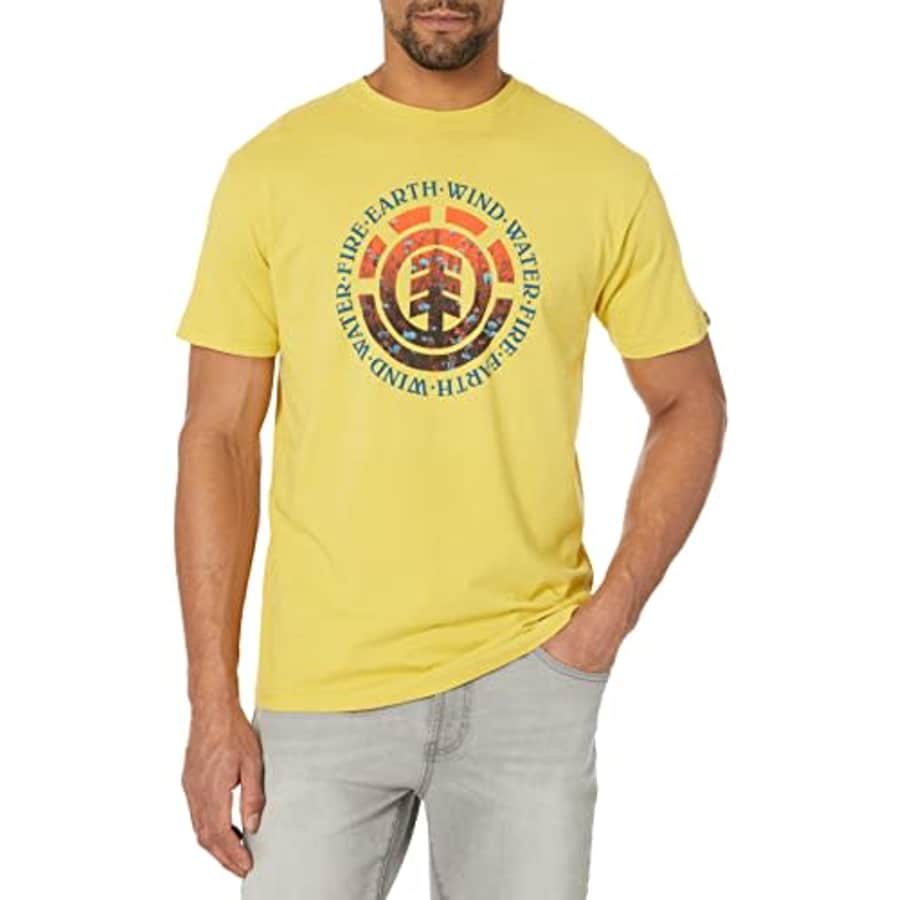 Element Men's Logo Short Sleeve Tee Shirt, Cream Gold Origins Icon, S for $17 Element Men's Logo Short Sleeve Tee Shirt, Cream Gold Origins Icon, S for $17