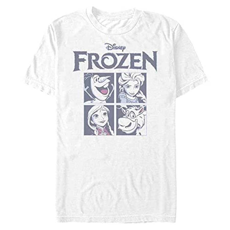 Disney Men's Frozen Ice Cubes T-Shirt, White, 3X-Large for $17