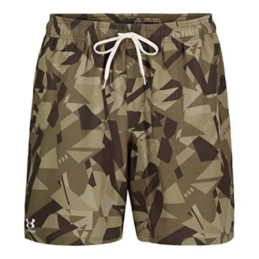 Under Armour Men's Standard Swim Trunks, Shorts with Drawstring Closure & Elastic Waistband, Marine for $35