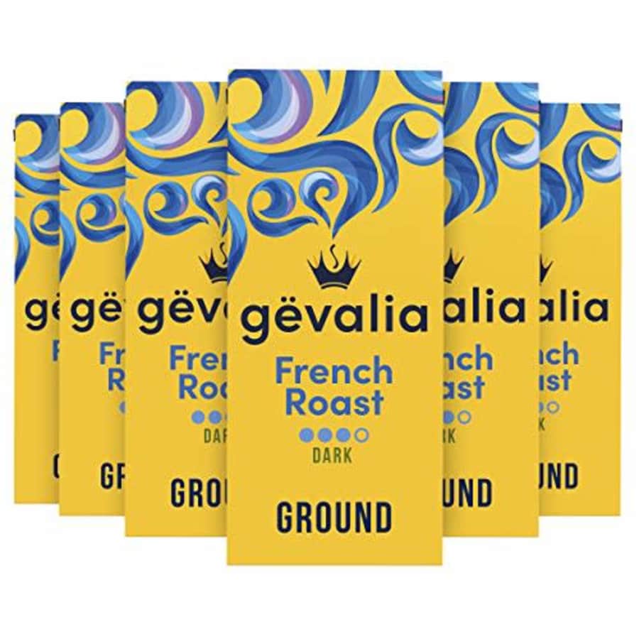Gevalia French Roast Ground Coffee (12 oz Bags, Pack of 6) for $10