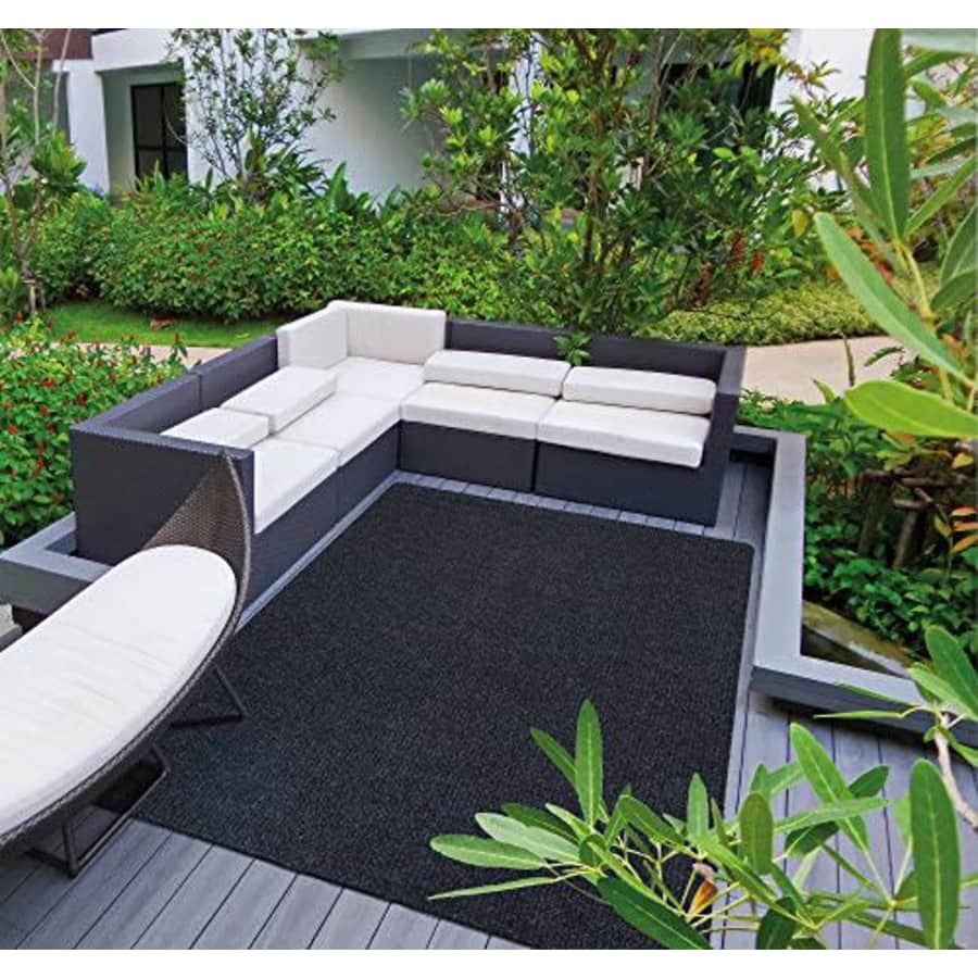 Ottomanson Lifesaver Indoor/Outdoor Utility Ribbed Area Rug, 5'X7', Black for $48 Ottomanson Lifesaver Indoor/Outdoor Utility Ribbed Area Rug, 5'X7', Black for $48