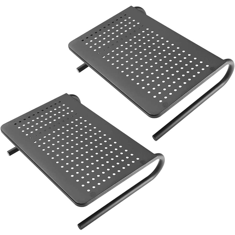 Huanuo 4" Vented Monitor Stand Riser 2-Pack for $29