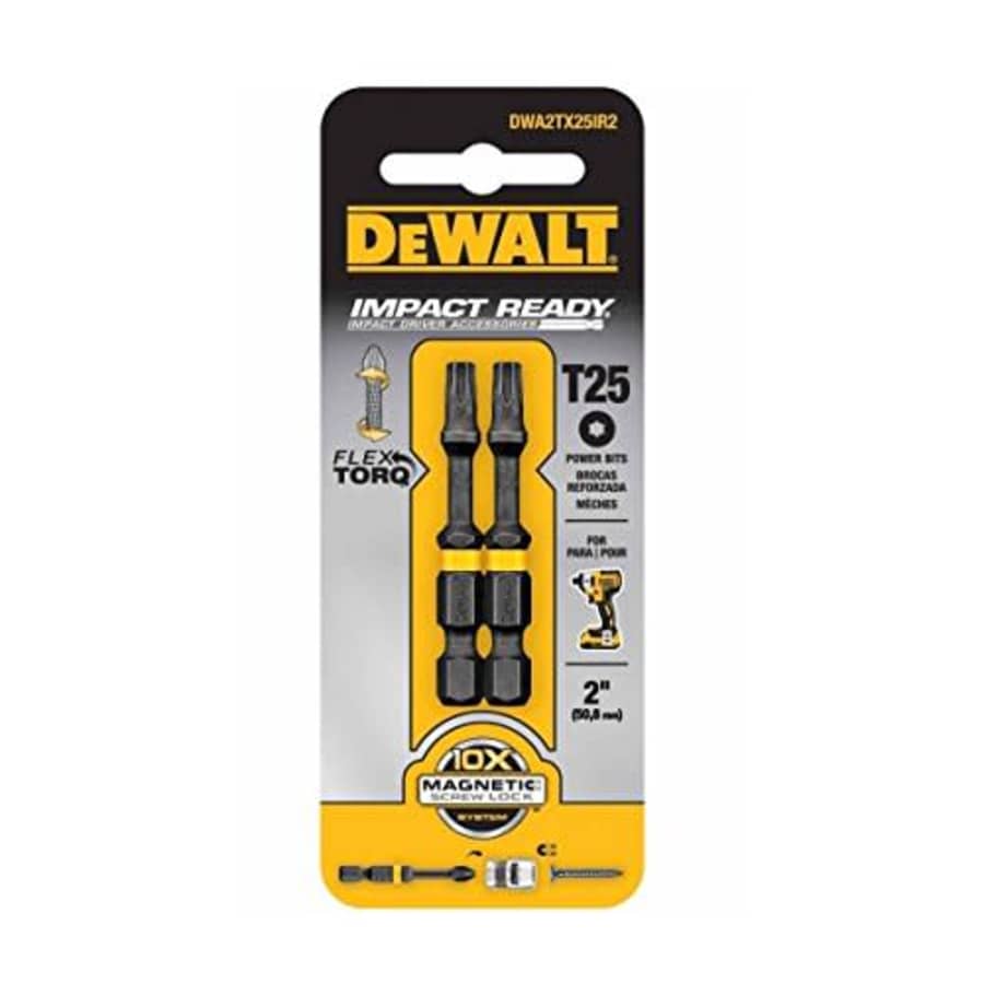 Dewalt DWA2TX25IR2 2" T25 FlexTorq Bit 2 Count for $20