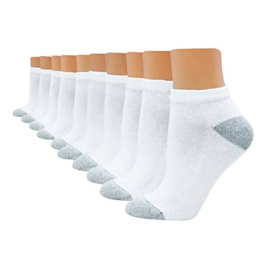 Hanes womens 10-pair Value Pack Low Cut athletic socks, White, 5 9 US for $11 Hanes womens 10-pair Value Pack Low Cut athletic socks, White, 5 9 US for $11