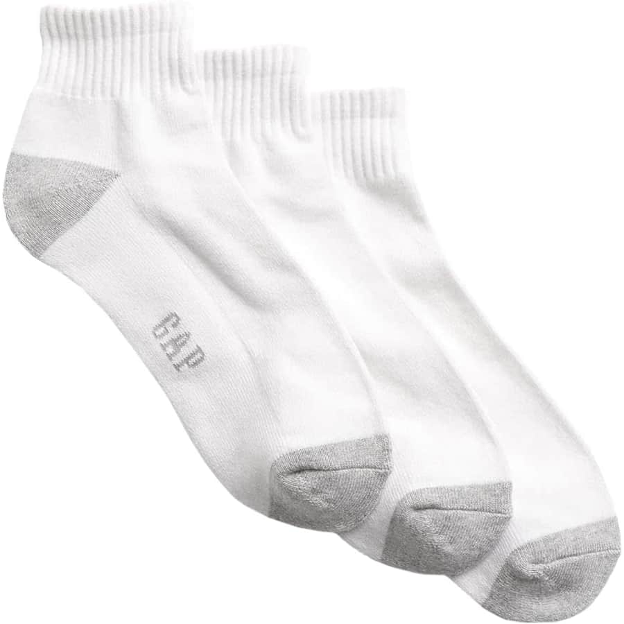 Gap Men's Quarter Crew Socks 3-Pack for $6 Gap Men's Quarter Crew Socks 3-Pack for $6