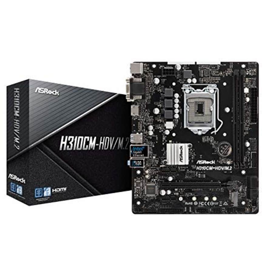 ASRock Intel H310Chip with Micro ATX Motherboard H310cmHdv/M. 2, H310CM-HDV/M.2 for $99