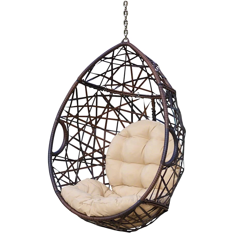Christopher Knight Home Isaiah Wicker Tear Drop Hanging Chair for $157 Christopher Knight Home Isaiah Wicker Tear Drop Hanging Chair for $157
