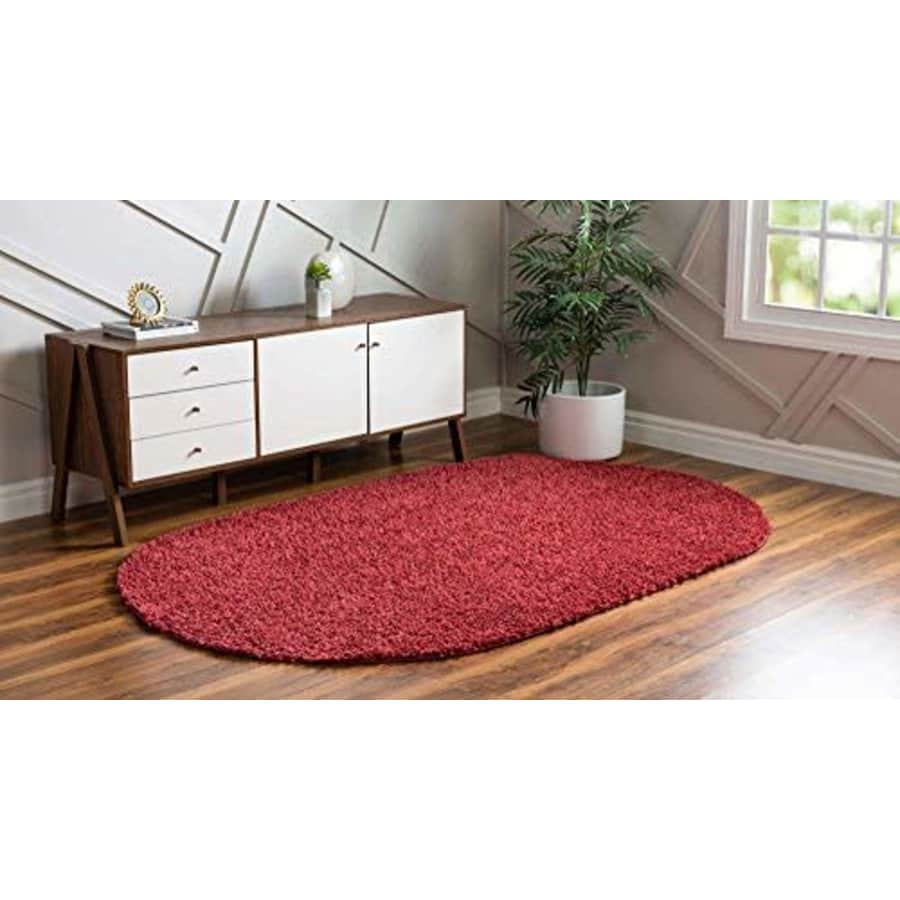 Unique Loom Davos Shag Collection Modern Luxuriously Soft & Cozy Shag Area Rug (5' 0 x 8' 0 Oval, for $80 Unique Loom Davos Shag Collection Modern Luxuriously Soft & Cozy Shag Area Rug (5' 0 x 8' 0 Oval, for $80