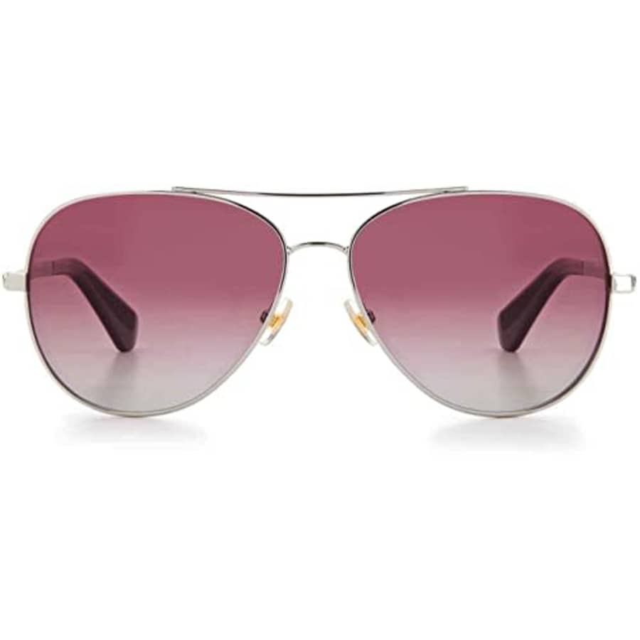 Kate Spade New York Women's Avaline2/S Aviator Sunglasses, Silver, 58mm, 14mm for $70 Kate Spade New York Women's Avaline2/S Aviator Sunglasses, Silver, 58mm, 14mm for $70