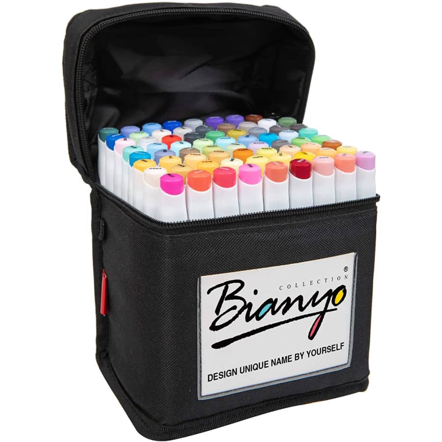 Bianyo Classic Series 72-Piece Dual Tip Marker Set for $30
