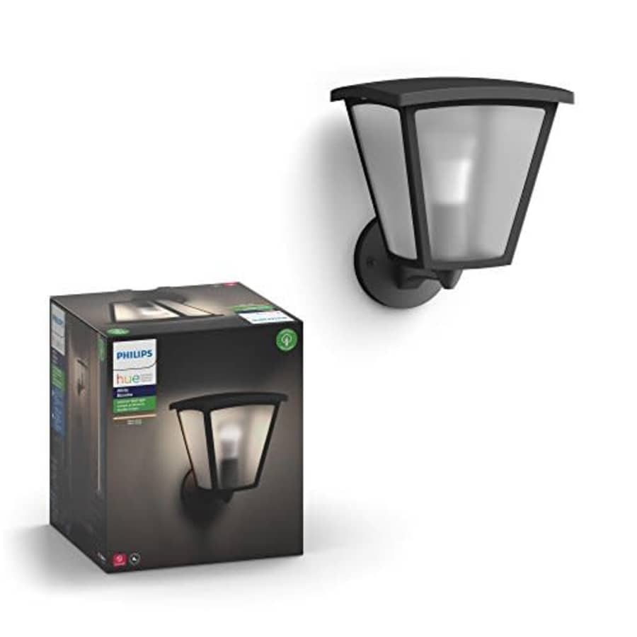 Philips Hue Inara White Outdoor Lantern, Wall Fixture & 1 Hue White A19 LED Smart Bulb, Use with for $81