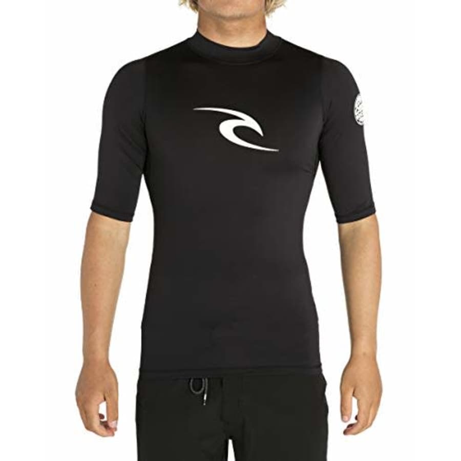 Rip Curl Corpo Short Sleeve Rash Guard, Black, XL for $27 Rip Curl Corpo Short Sleeve Rash Guard, Black, XL for $27