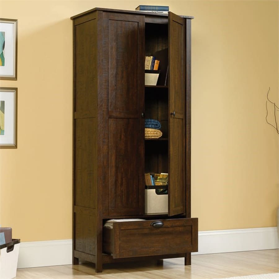 Sauder 2-Door Storage Cabinet with Drawer for $155 Sauder 2-Door Storage Cabinet with Drawer for $155