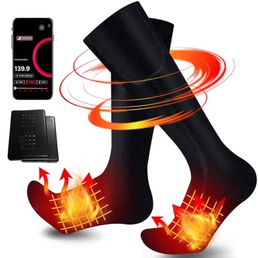 Castrol Heated Socks for Men Women, 6000mAh Rechargeable Heated Socks with 3 Heat Settings, Electric Heated for $20 Castrol Heated Socks for Men Women, 6000mAh Rechargeable Heated Socks with 3 Heat Settings, Electric Heated for $20
