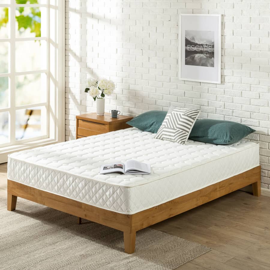 Zinus 8" Twin Spring Mattress with Quilted Cover for $36 Zinus 8" Twin Spring Mattress with Quilted Cover for $36
