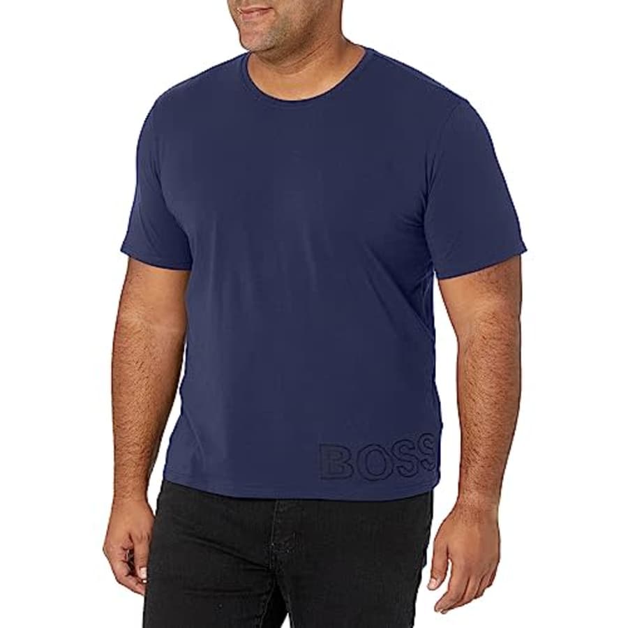 BOSS Men's Identity Crewneck Lounge T-Shirt, Spruce Blue, S for $34