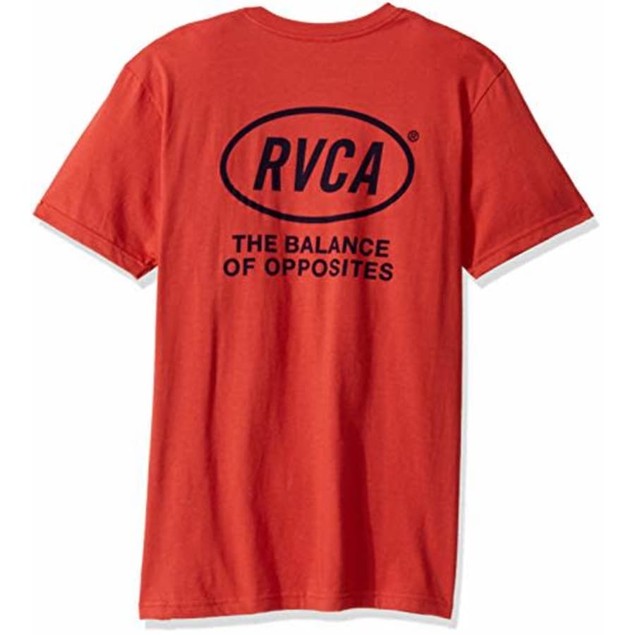 RVCA Men's Labour Short Sleeve Crew Neck Pocket T-Shirt, Baked Apple, S for $26