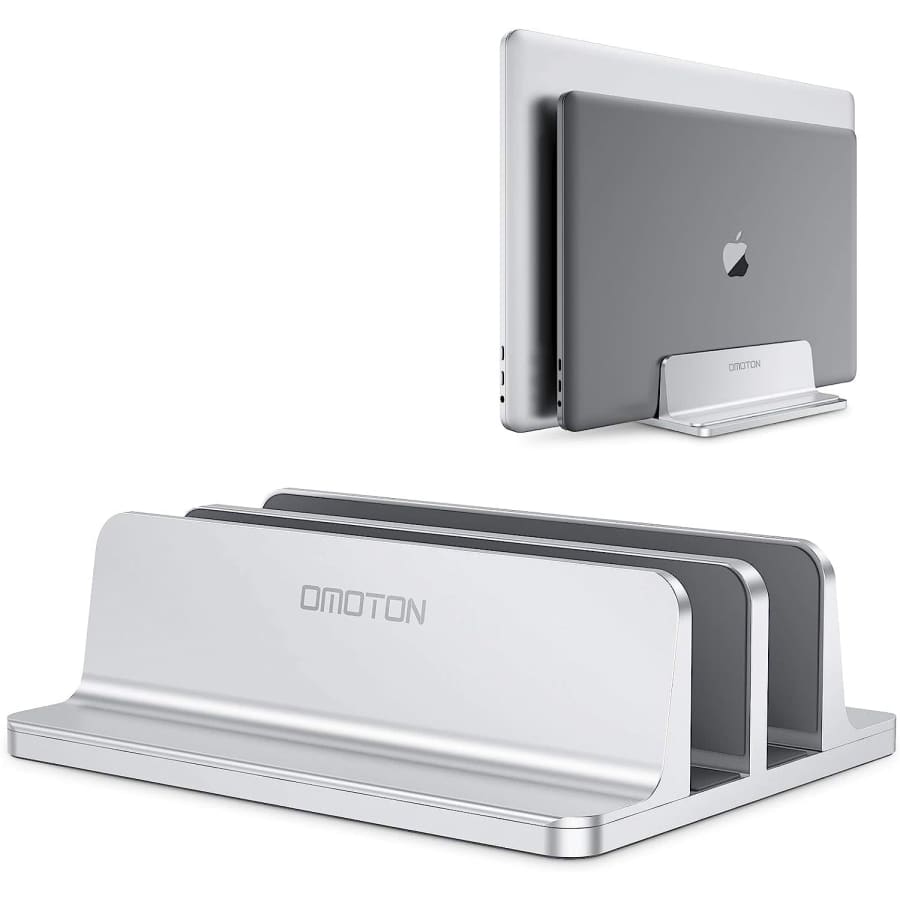 Omoton Vertical Laptop Stand for $25