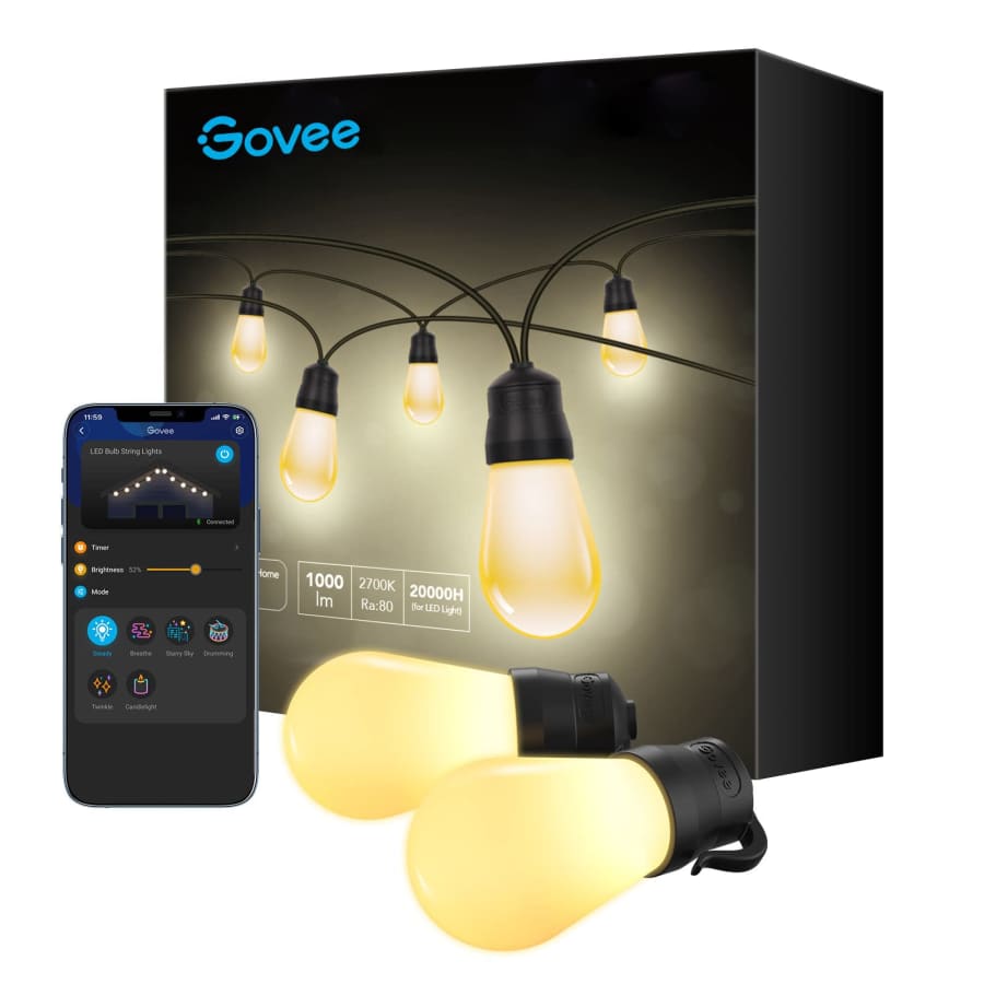 Govee 48-Foot Outdoor String Lights: $22
