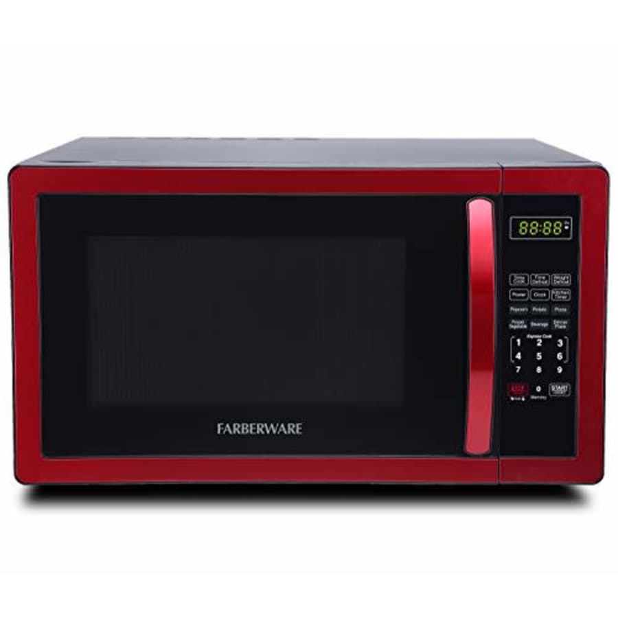 Farberware Classic FMO11AHTBKN 1.1 Cubic Foot 1000-Watt Microwave Oven, Metallic Red for $130