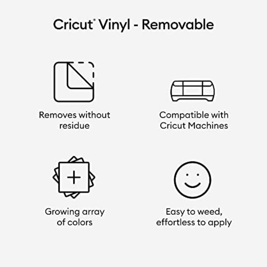 Cricut Premium Vinyl Removable for All Cricut Cutting Machines, No Residue Vinyl for DIY Crafts, for $6 Cricut Premium Vinyl Removable for All Cricut Cutting Machines, No Residue Vinyl for DIY Crafts, for $6