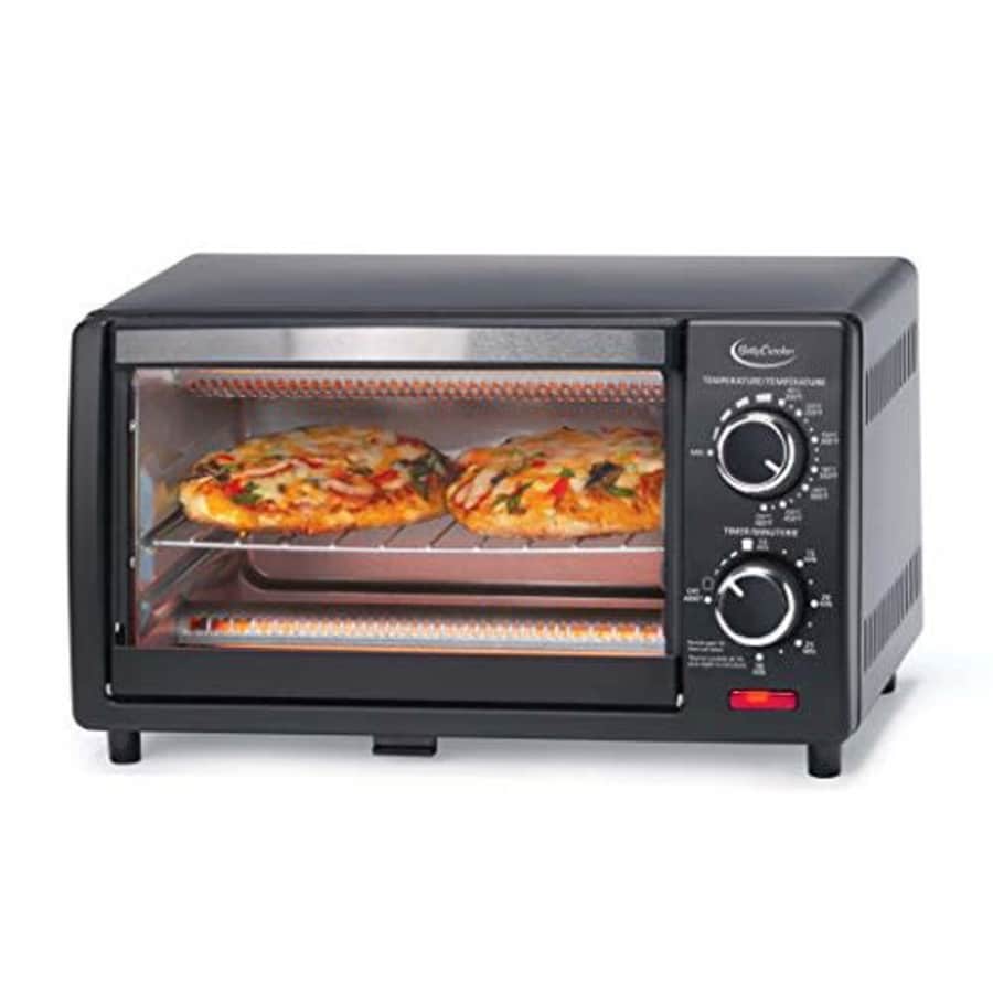 Betty Crocker BC-1664CB Toaster Oven, 0.9 L, Black for $45