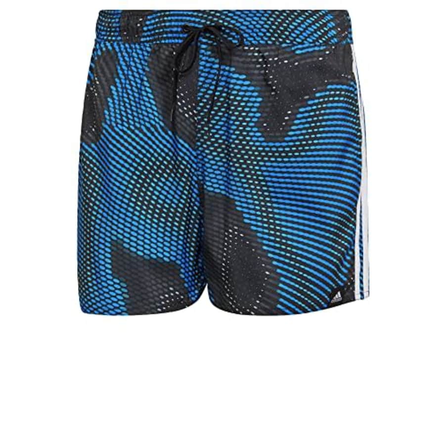 adidas Men's Standard Length Melbourne Graphic Swim Shorts, Blue Rush/White, Large for $20