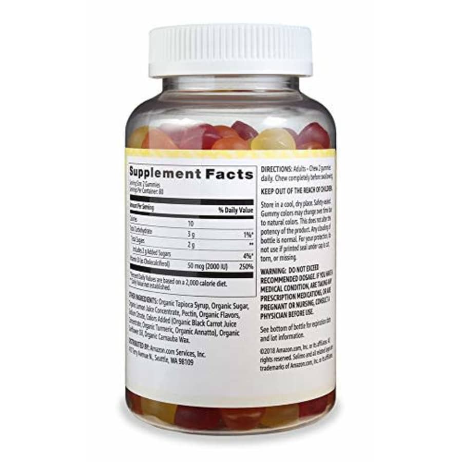 Amazon Brand - Solimo Vitamin D3 2000 IU, 160 Gummies (2 Gummies per Serving) for $7 Amazon Brand - Solimo Vitamin D3 2000 IU, 160 Gummies (2 Gummies per Serving) for $7