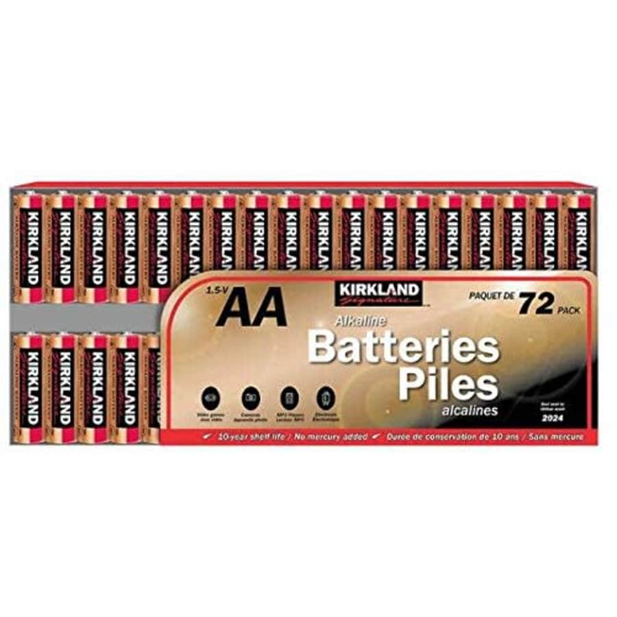 Kirkland AA Alkaline Batteries 1.5-V - 72 Count for $78