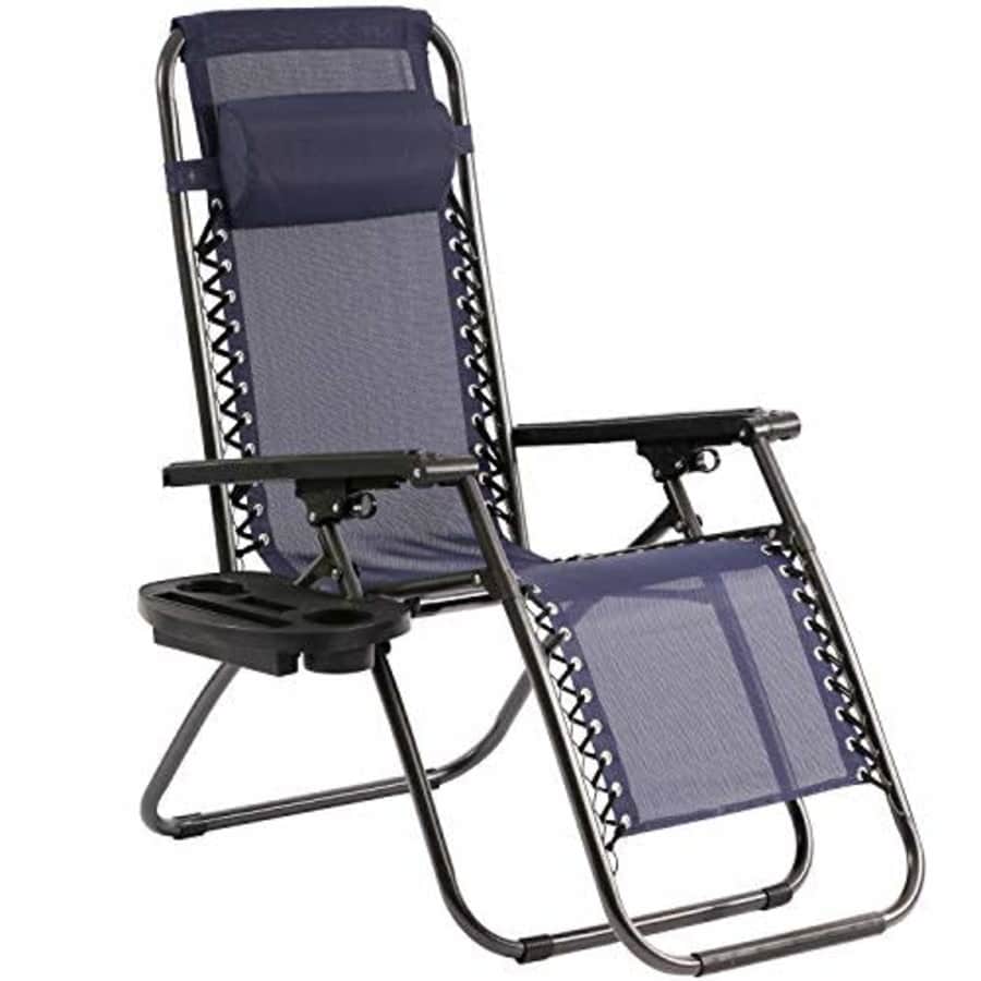 FDW Zero Gravity Chair Patio Chairs Lounge Patio Chaise 1 Pack Adjustable Reliners for Pool Yard with for $36