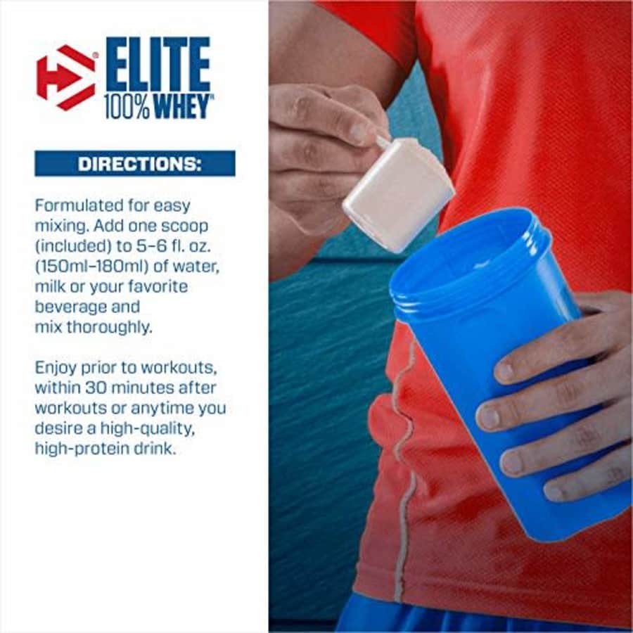 Dymatize Elite 100% Whey Protein Powder, 25g Protein, 5.5g BCAAs & 2.7g L-Leucine, Quick Absorbing for $60