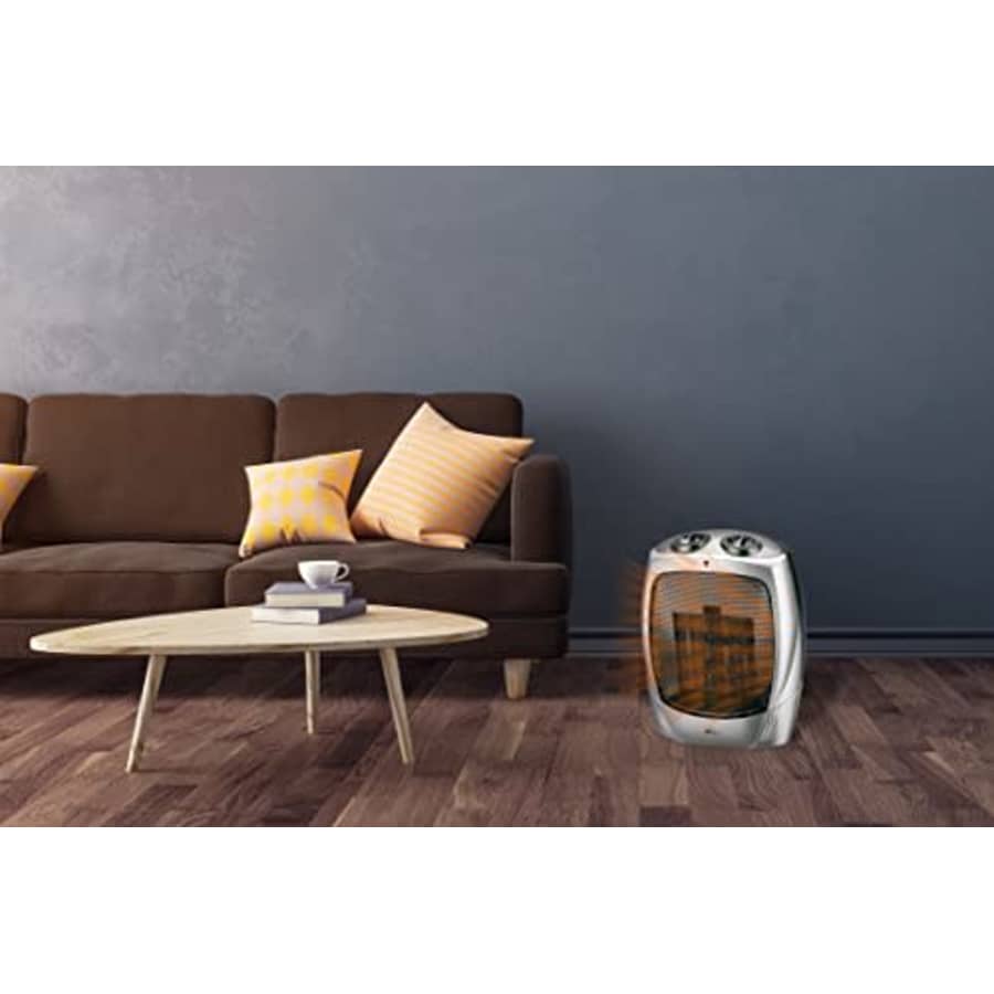 Royal Sovereign Compact Ceramic Space Heater for Home and Office. 2 Heat Settings 750W/ 1500W and for $62