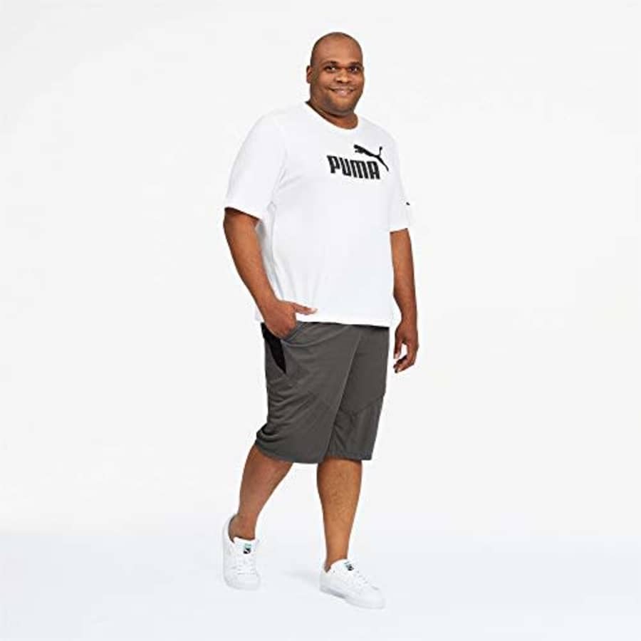 PUMA Men's Big & Tall CAT Shorts, Castlerock Black, 4XL for $18
