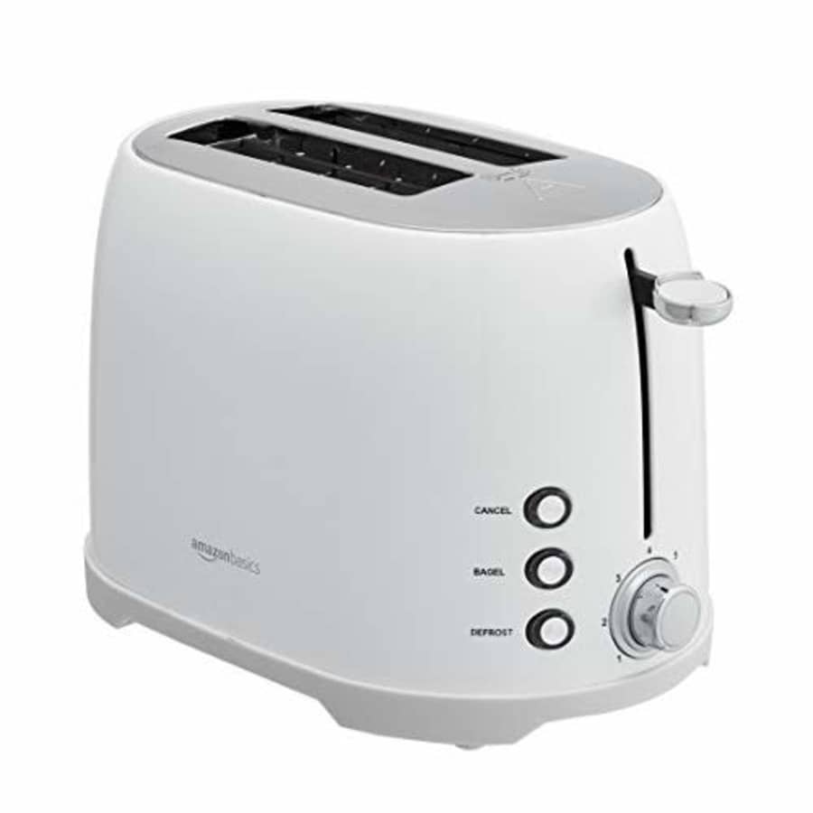 Amazon Basics 2-Slot Toaster, White for $17 Amazon Basics 2-Slot Toaster, White for $17