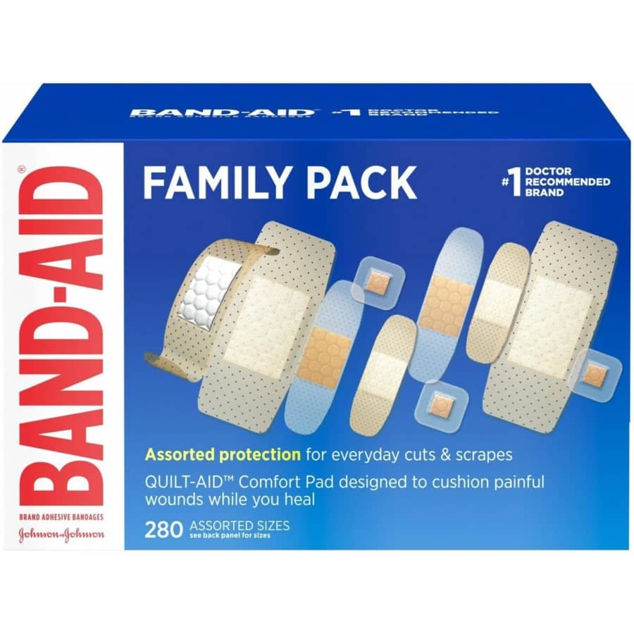 Band-Aid 280-Count Family Variety Pack for $10 via Sub & Save Band-Aid 280-Count Family Variety Pack for $10 via Sub & Save