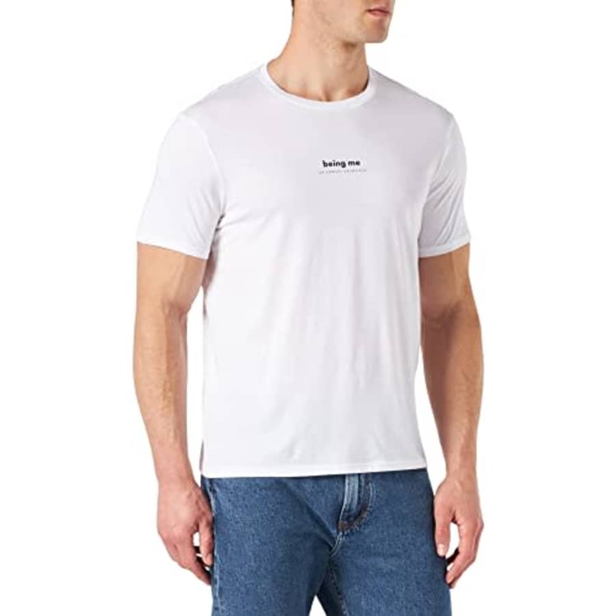 A|X ARMANI EXCHANGE Men's Armani Exchange Mantra T-Shirt, White Being Me, XXL for $20 A|X ARMANI EXCHANGE Men's Armani Exchange Mantra T-Shirt, White Being Me, XXL for $20