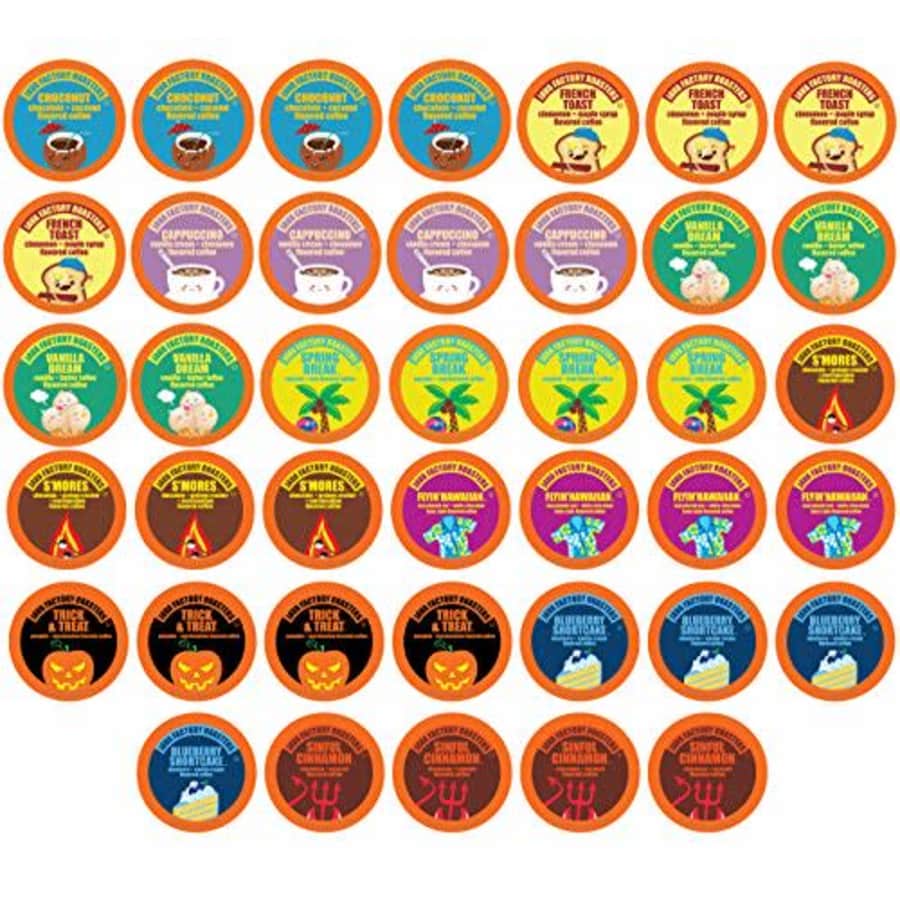 Java Factory Flavored Coffee Pods, Assorted Sampler, Variety Pack, Compatible with 2.0 Keurig K Cup for $15 Java Factory Flavored Coffee Pods, Assorted Sampler, Variety Pack, Compatible with 2.0 Keurig K Cup for $15