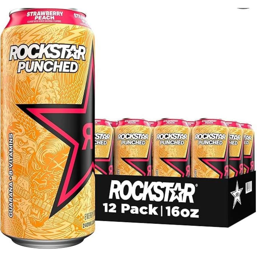 Rockstar Energy Drink 16-oz. Can 12-Pack for $12 via Sub & Save