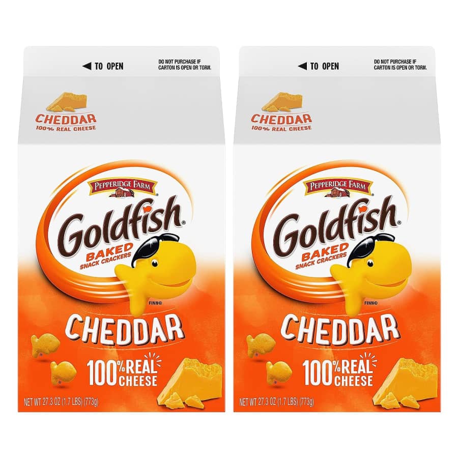Pepperidge Farm Goldfish 27.3-oz. Crackers 2-Pack for $10
