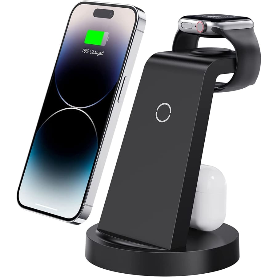 3-in-1 Wireless Charging Station for iPhone, Apple Watch, and AirPods for $30