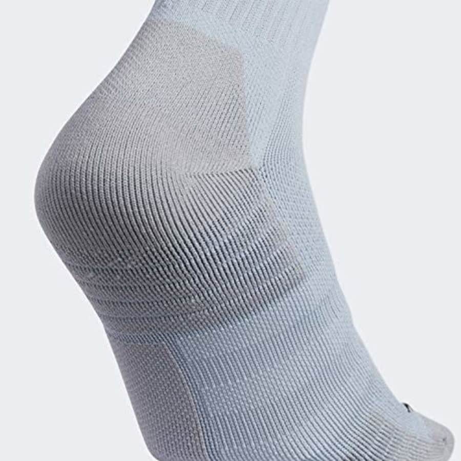 adidas Unisex Team Speed II Soccer Socks, (1-Pair), Light Grey/Black/Light Onix, 5-8.5 for $13