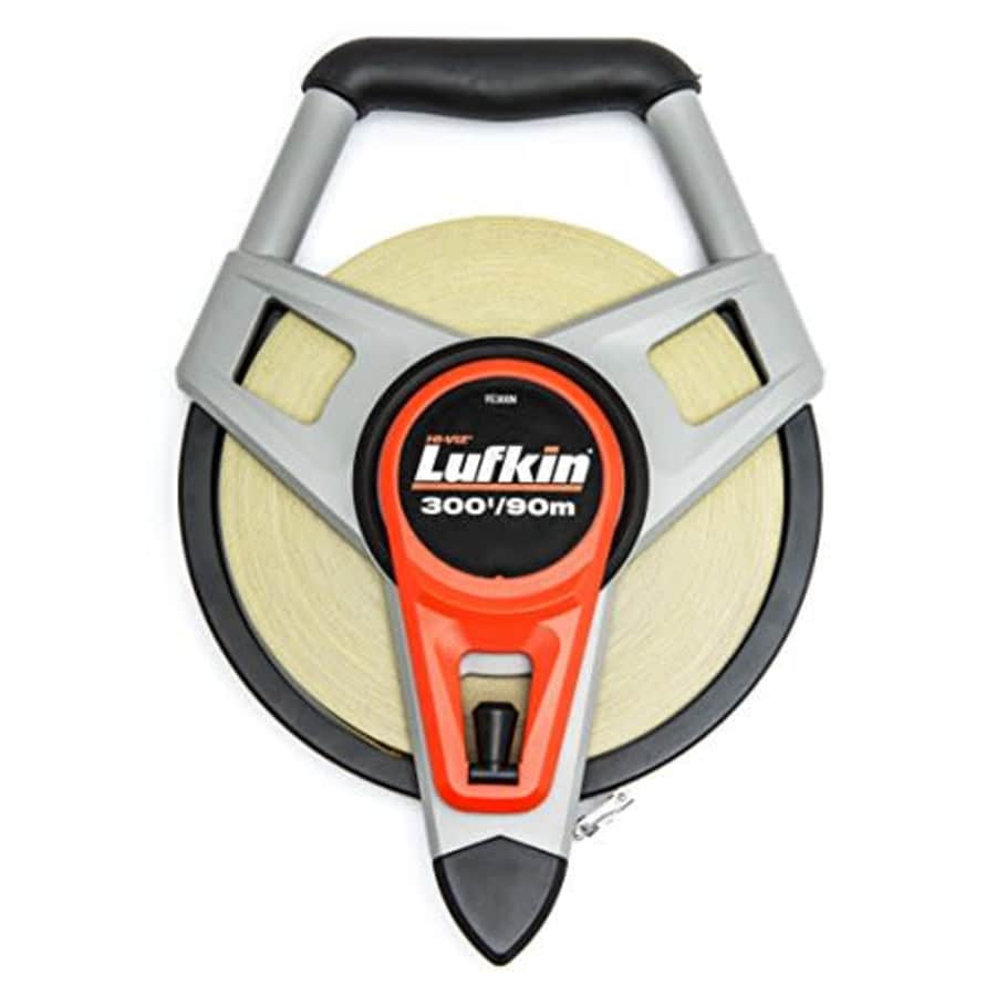 Crescent Lufkin 1/2" X 91m/300' Hi-Viz Orange Fiberglass SAE/Metric Dual Sided Tape Measure - FE300N for $50