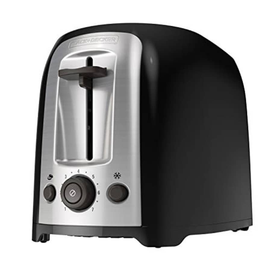 Black + Decker BLACK+DECKER 2-Slice Extra Wide Slot Toaster, Classic Oval, Black with Stainless Steel Accents, for $20
