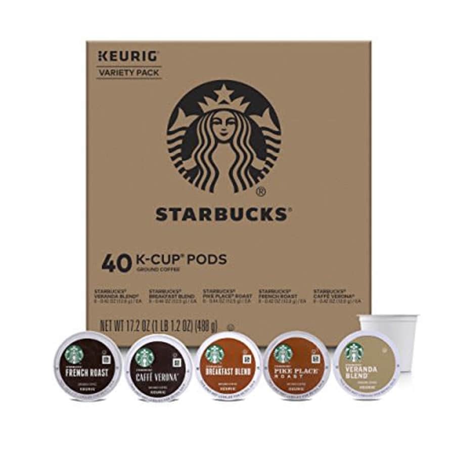 Starbucks K-Cup Coffee Pods Blonde, Medium & Dark Roast Variety Pack for Keurig Brewers 1 box (40 for $34 Starbucks K-Cup Coffee Pods Blonde, Medium & Dark Roast Variety Pack for Keurig Brewers 1 box (40 for $34