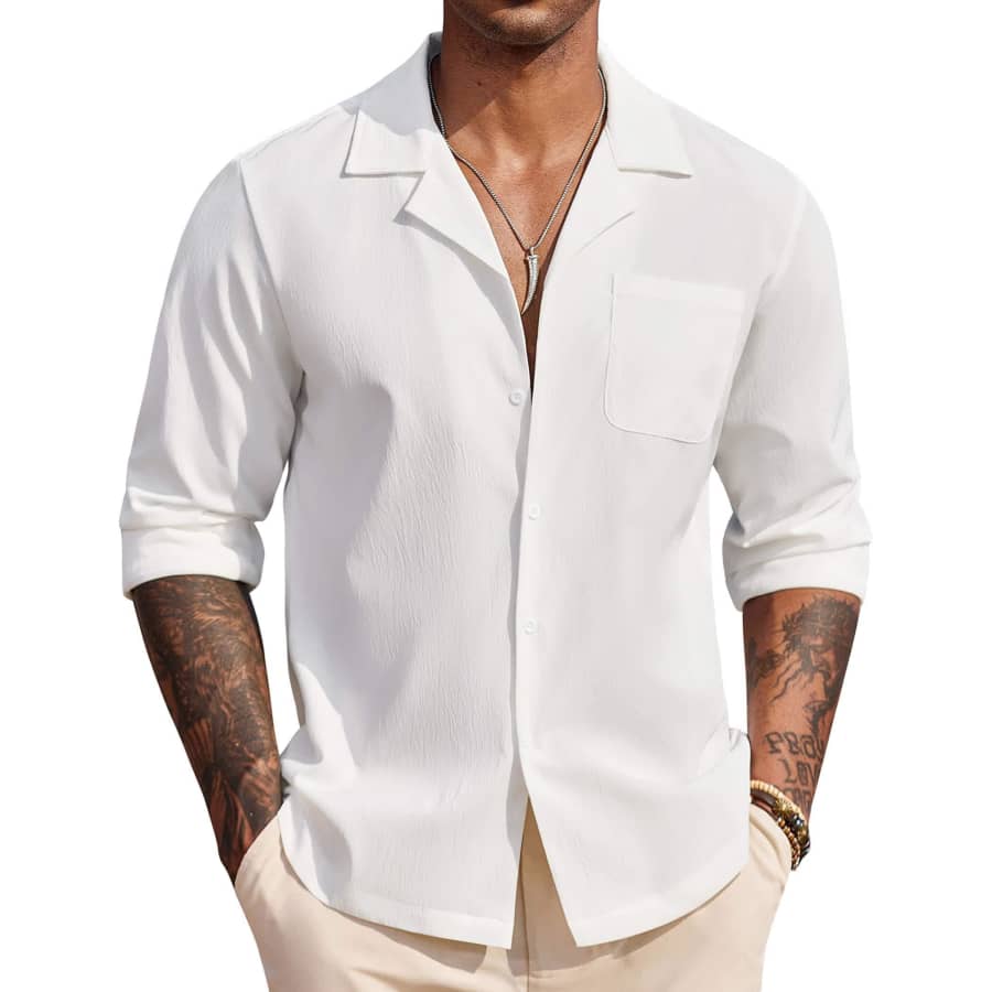 Coofandy Men's Casual Beach Shirt for $10 Coofandy Men's Casual Beach Shirt for $10