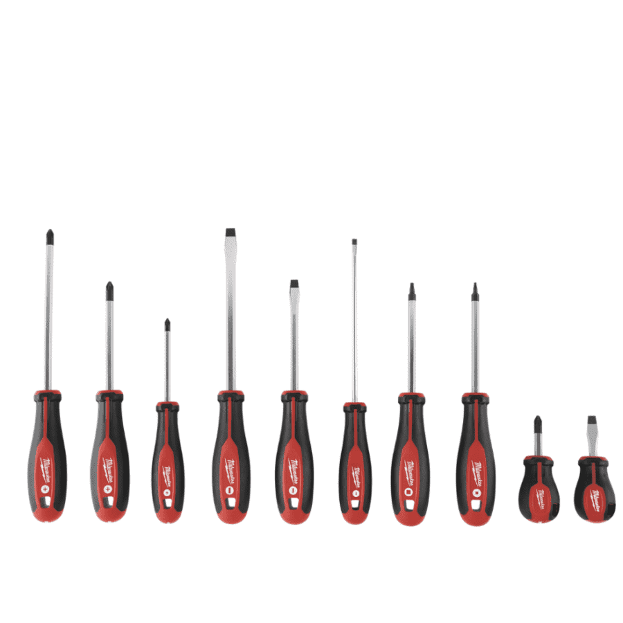 Milwaukee 10-Pc. Phillips/Slotted/Square Screwdriver Set for $20