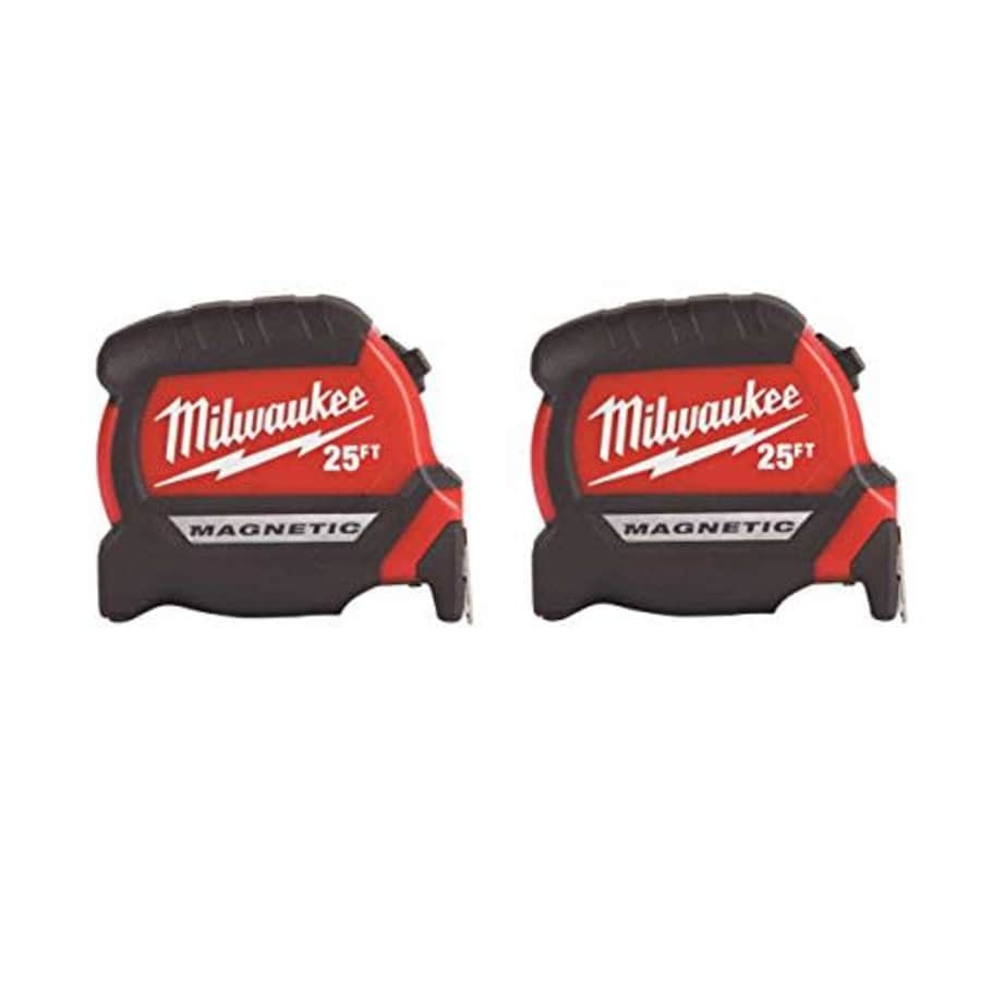 Milwaukee Tool 48-22-7125 Magnetic Tape Measure 25 ft x 1.83 Inch, 2 Pack for $25 Milwaukee Tool 48-22-7125 Magnetic Tape Measure 25 ft x 1.83 Inch, 2 Pack for $25