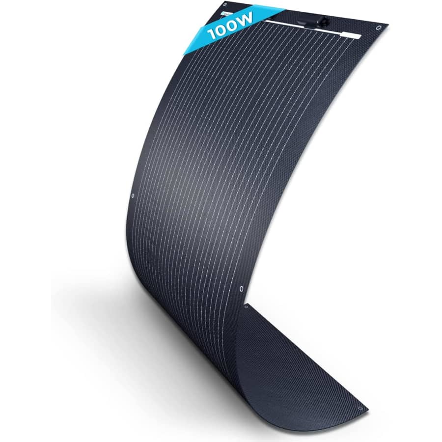 Renogy 100W Lightweight Semi-Flexible Monocrystalline Solar Panel: $118