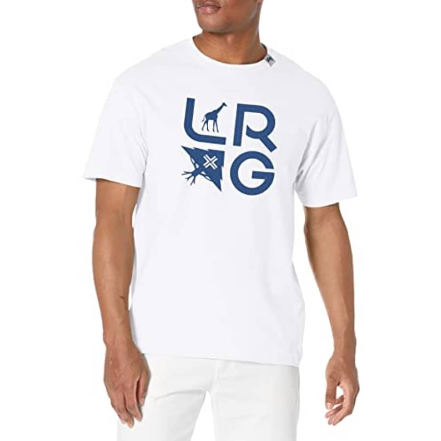 LRG Lifted Men's Collection T-Shirt, Research Group White, 2X for $23