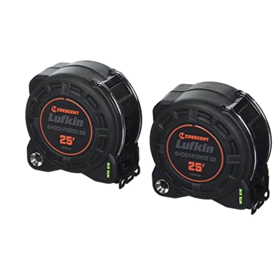 Crescent Lufkin Shockforce G2 25-ft Nite Eye, 2 Pack Tape Measure Set - L1225BSET2V-02 for $47 Crescent Lufkin Shockforce G2 25-ft Nite Eye, 2 Pack Tape Measure Set - L1225BSET2V-02 for $47